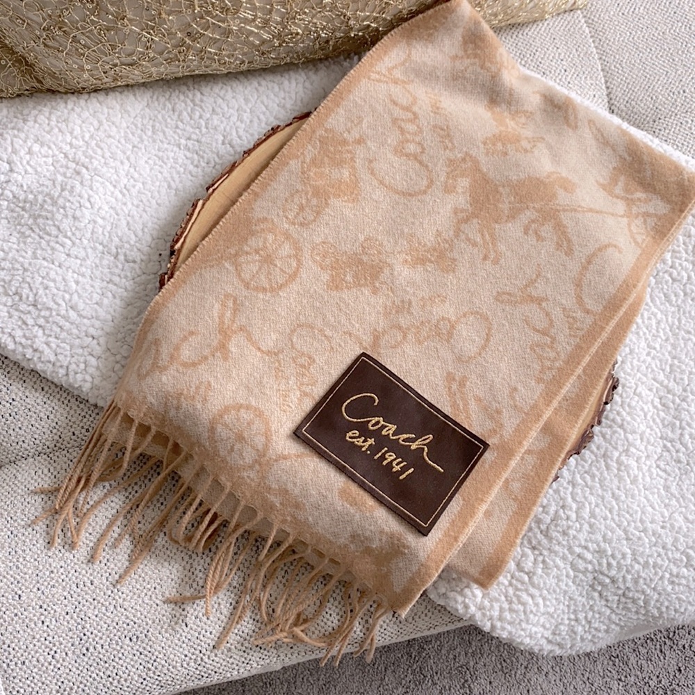 Coach scarf - with free coach pin gift